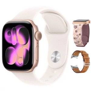 Reloj inteligente smartwatch Microwear 11 pro mini dorado