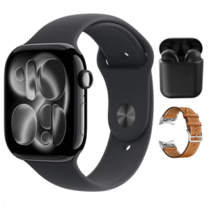 Smartwatch mas audífonos Inalámbricos negros