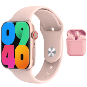Smartwatch Con Audífonos Rosados Bluetooth