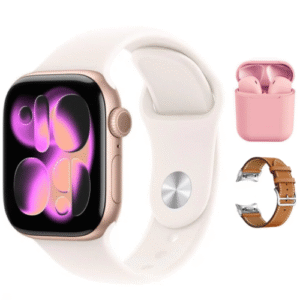 Smartwatch con audífonos Microwear 11 mini rosa