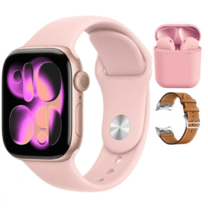 Smartwatch con audífonos Microwear mini dorado